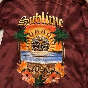 Maroon Sublime Tie Dye Long Sleeve